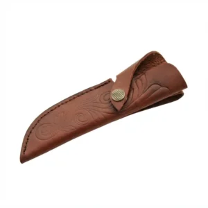 Top grain leather sheath for Game Stag Skinner with snap closure