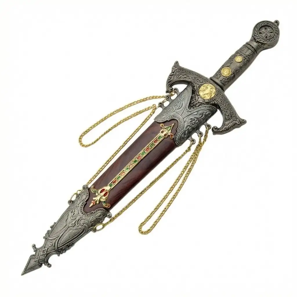 royal-dagger-blade-profile Stainless steel dagger blade profile view.