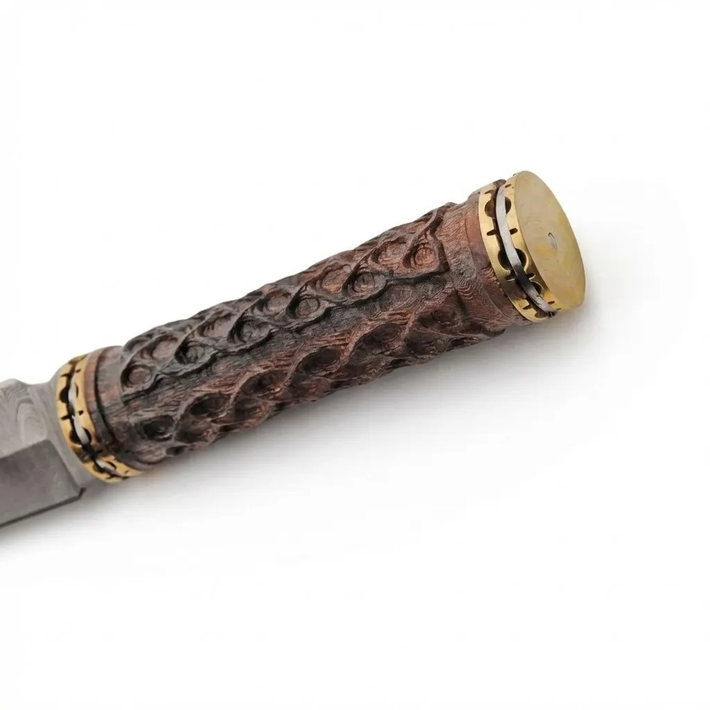 the-zenith-dagger-textured-wood-handle-detail