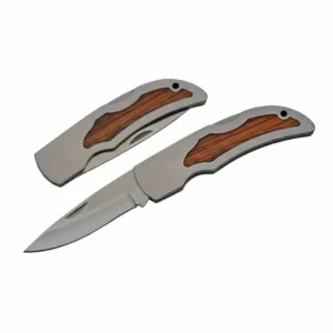 Comparison view of open and closed stainless steel wood inlay knives