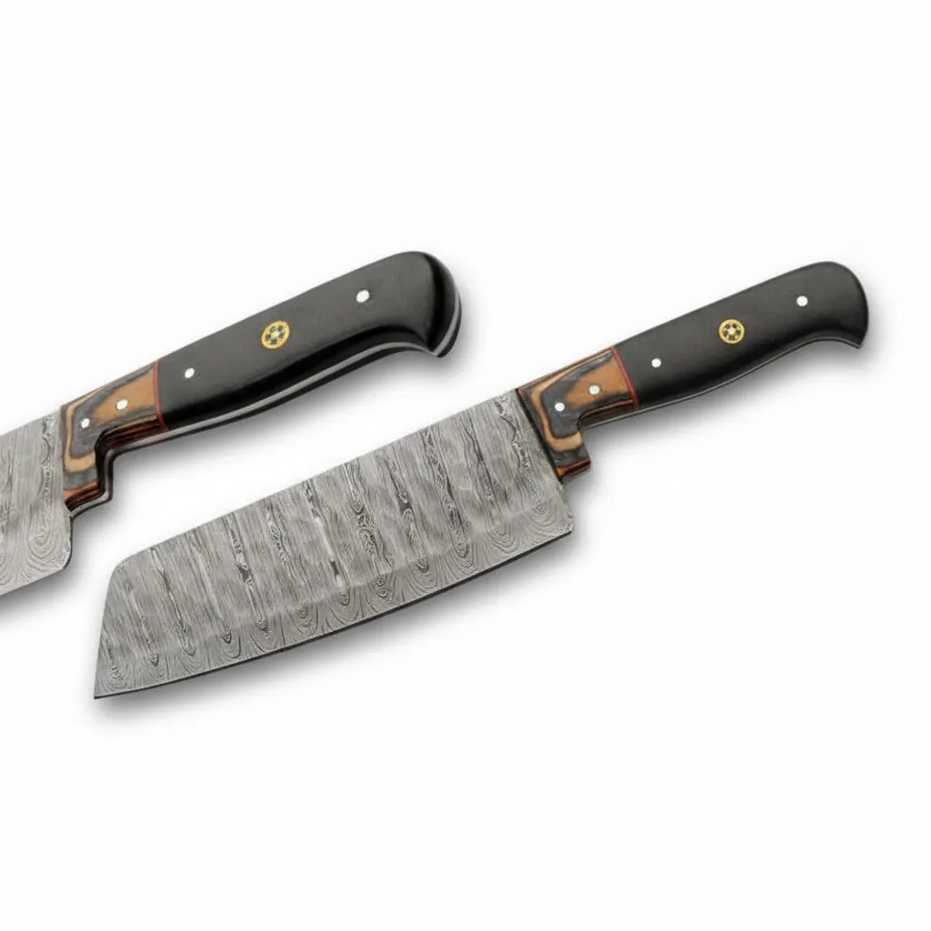 hammered-damascus-knife-set-nakiri