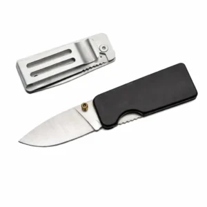 Comparison view of the money clip knife in both open and closed positions.