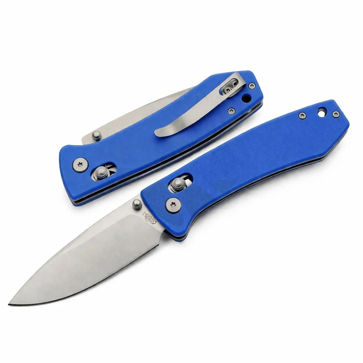 red-g10-rolling-lock-folding-knife Red G10 rolling lock folding knife showing the high-visibility handle.