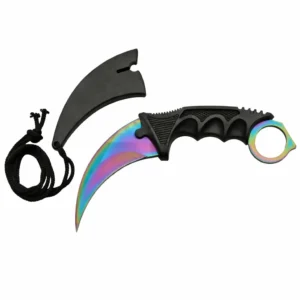 Spectrum Karambit Stainless Steel Fixed Blade – Custom Specialty Knife